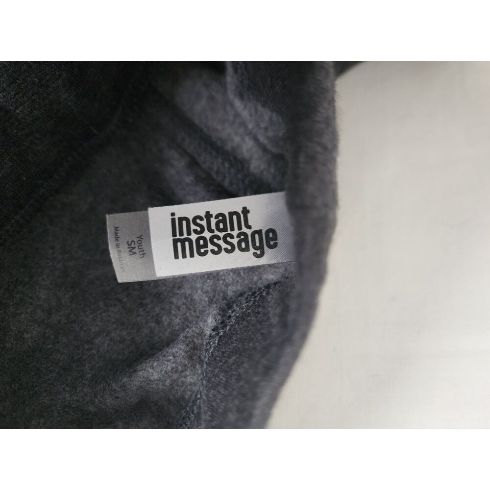 Instant Message Kids Youth Heather Charcoal Graphic Print Jogger Pants Size S/M - Picture 6 of 10